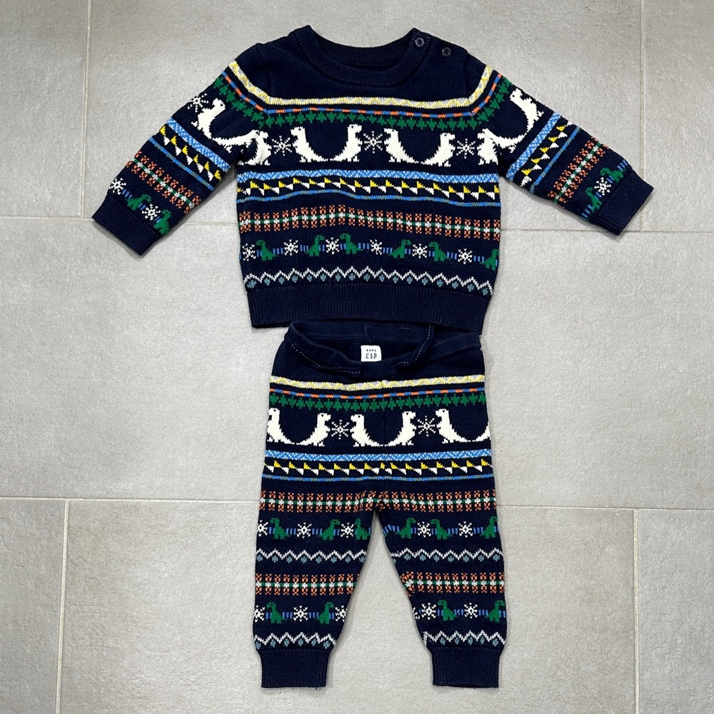 Festive Baby Gap Sweater Matching Set